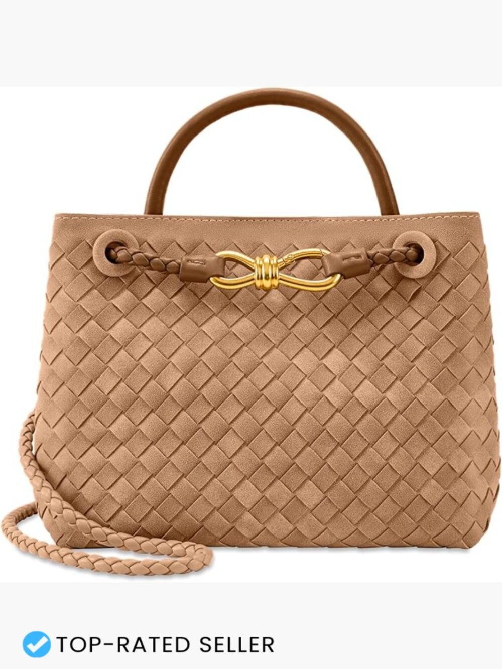 Woven Tote Bag For Women Chic | Handmade Purse With Top Handle Crossbody